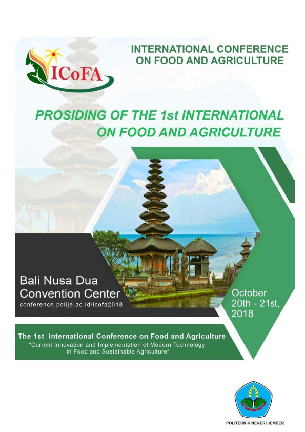 					View 2018: Proceeding of the 1st International Conference on Food and Agriculture
				